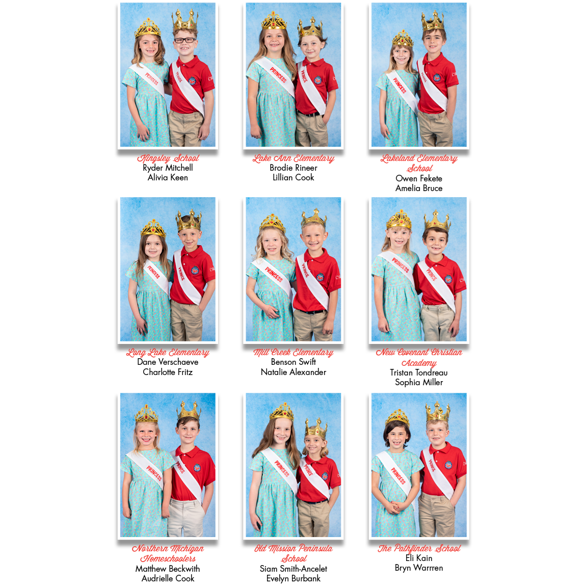 Current Princes and Princesses