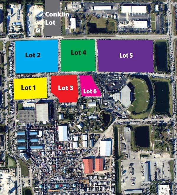 Aerial view of the South Florida Fair Parking Lots