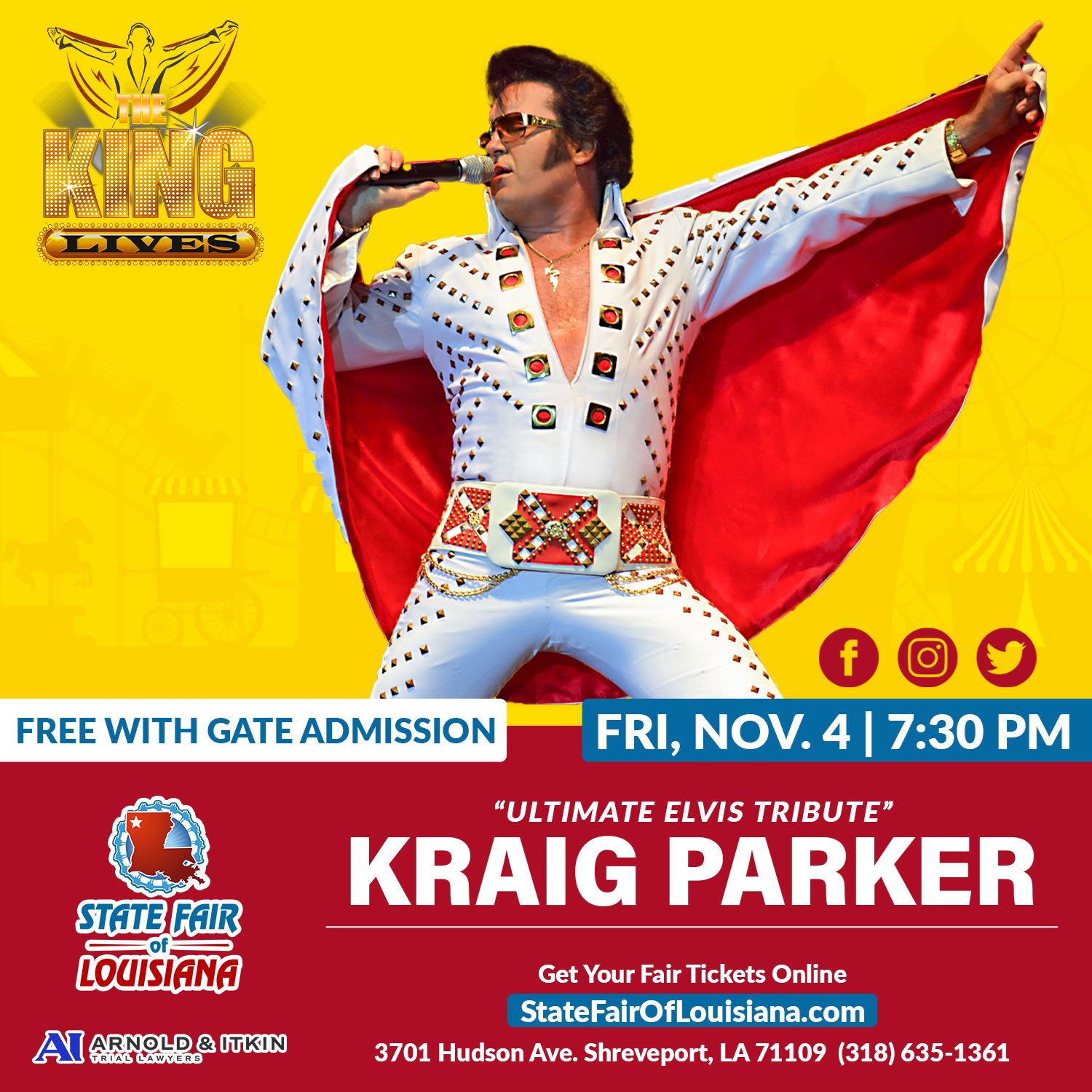Kraig Parker "Ultimate Elvis Tribute" / Nov. 4th
