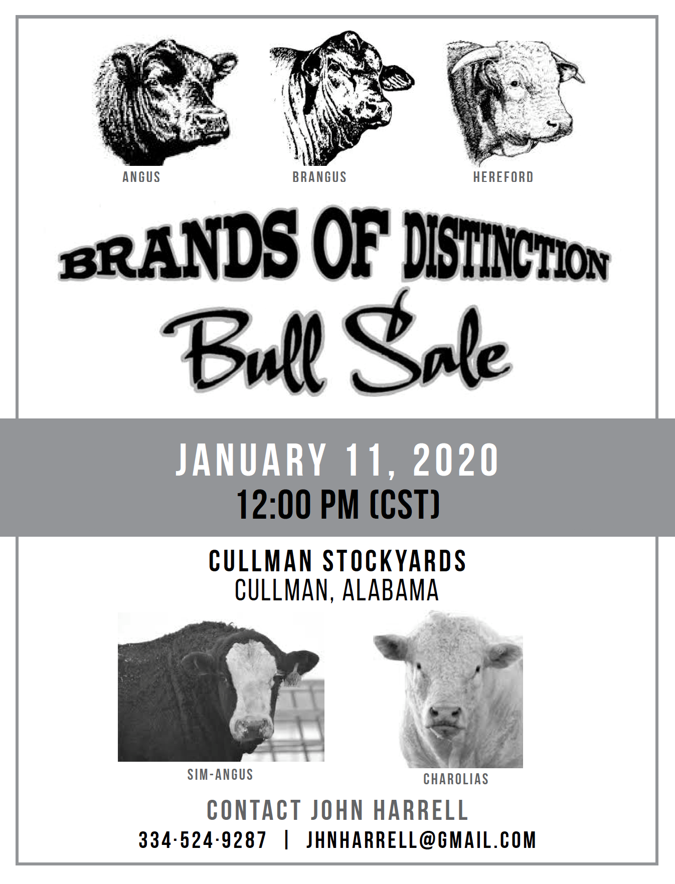 Brands of Distinction Bull Sale
