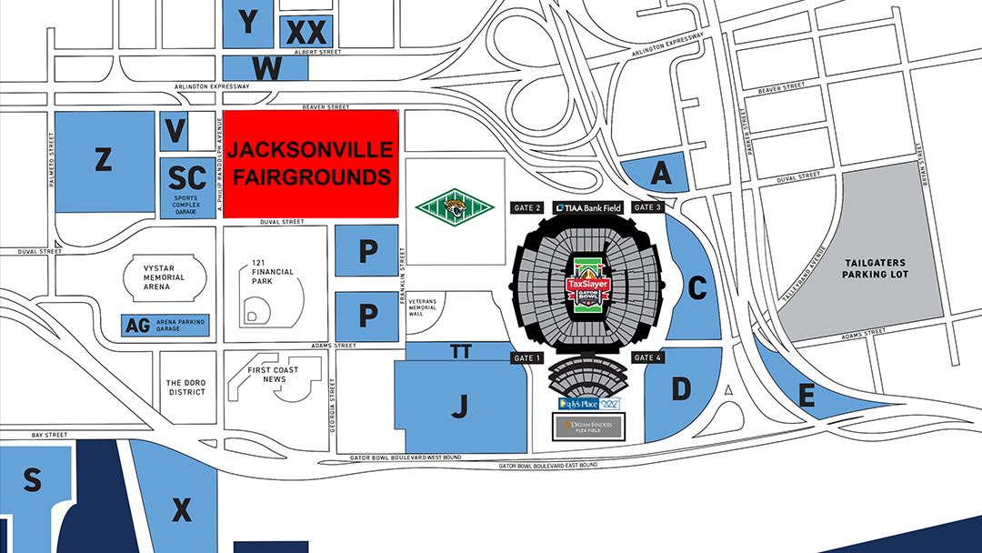 80th Annual TaxSlayer Gator Bowl Parking