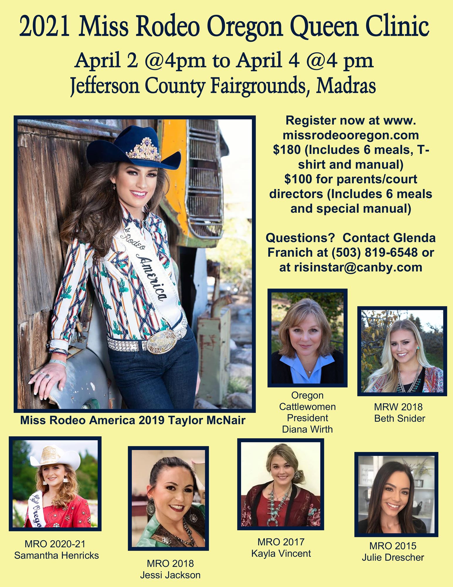 2021 Miss Rodeo Oregon Queen Clinic