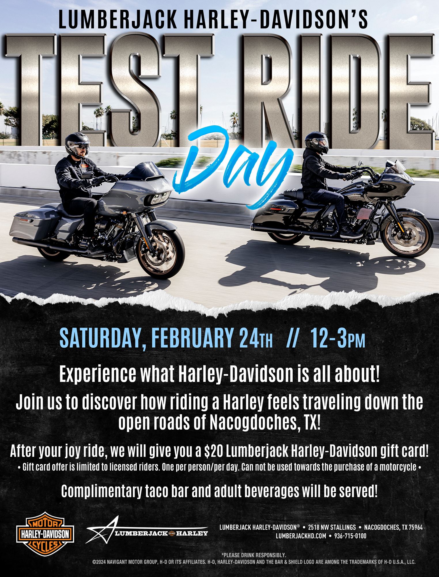 Test Day at Lumberjack HarleyDavidson!