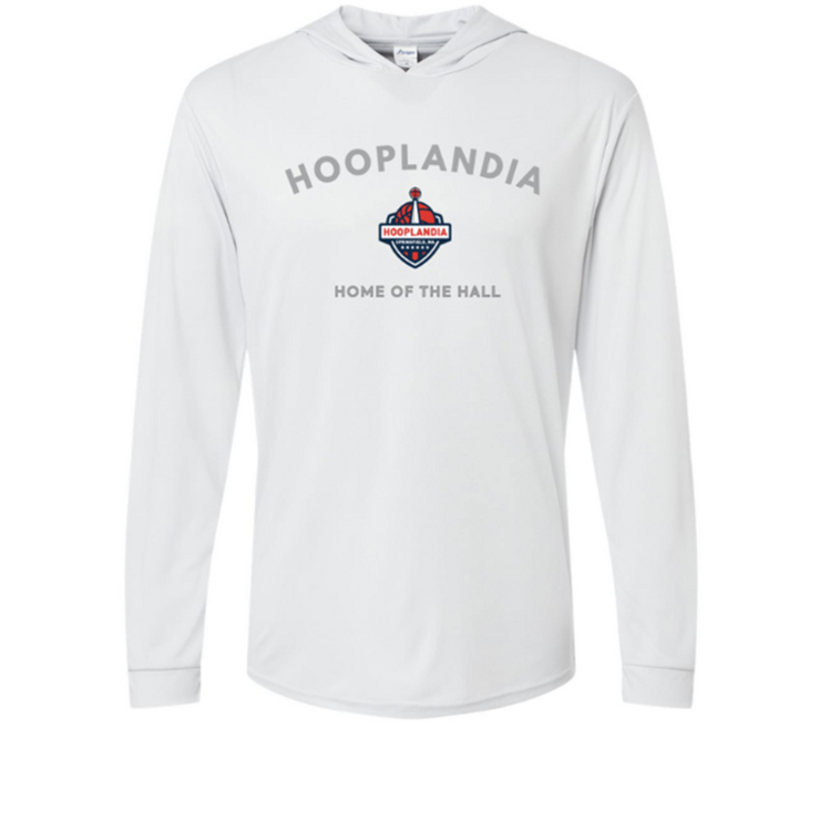 Performance Hooded White L/S Shirt