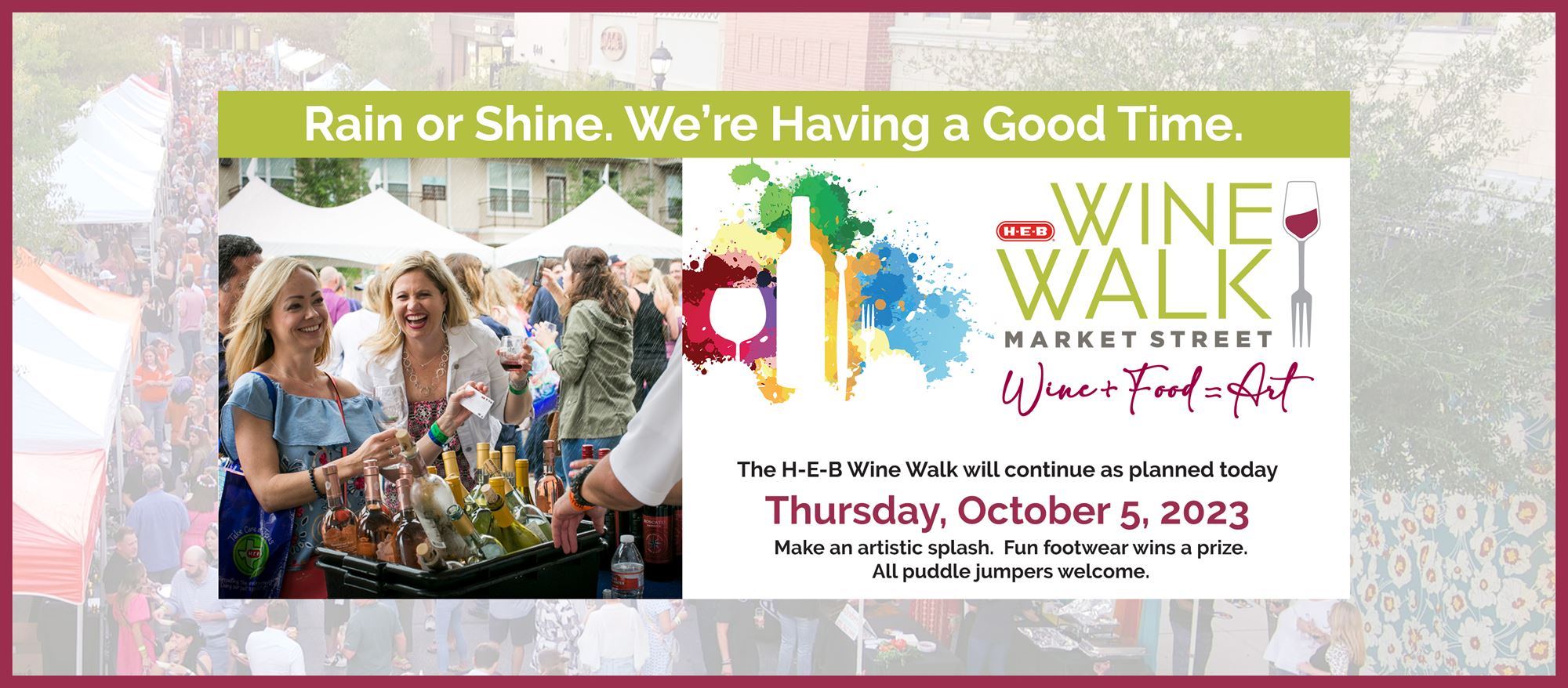 Wine Walk returns to Market Street October 5, 2023 - Hello Woodlands