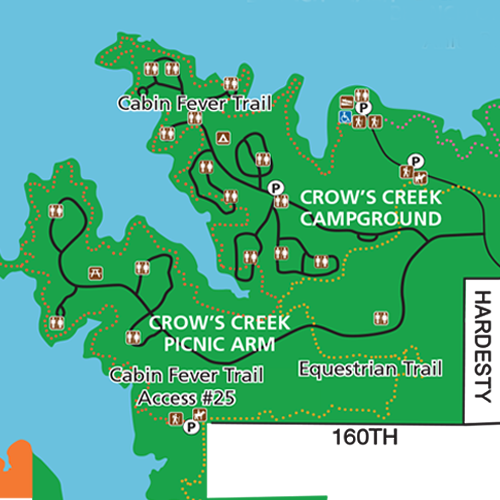 Crows Creek Trail System Hiking Trails at Smithville Lake