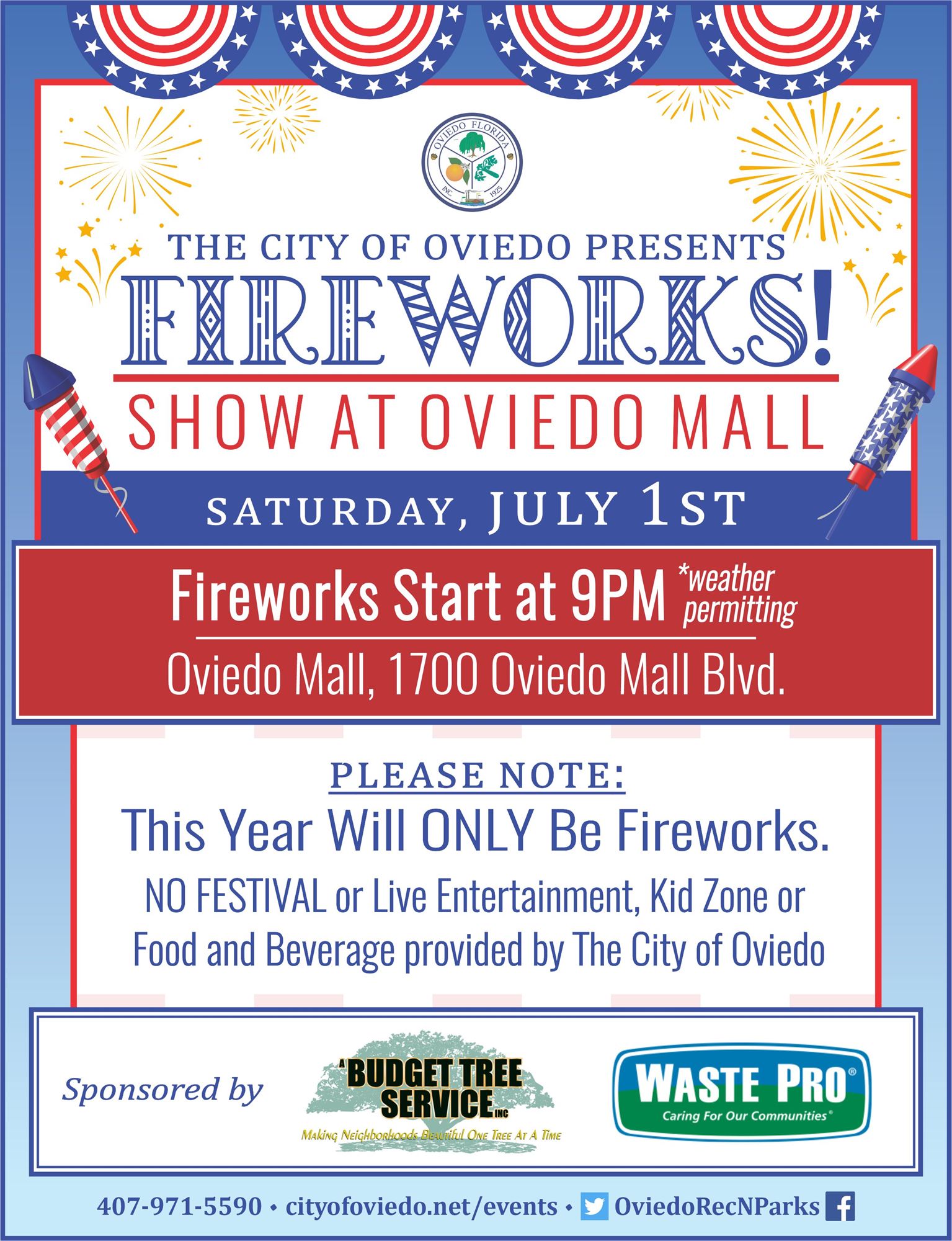 Fireworks at the Oviedo mall