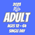 ADULT - SINGLE DAY