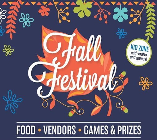 Fall Festival image that says: Food, Vendors & Games and Prizes.