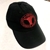 Black Unstructured Ball Cap (Red Logo)