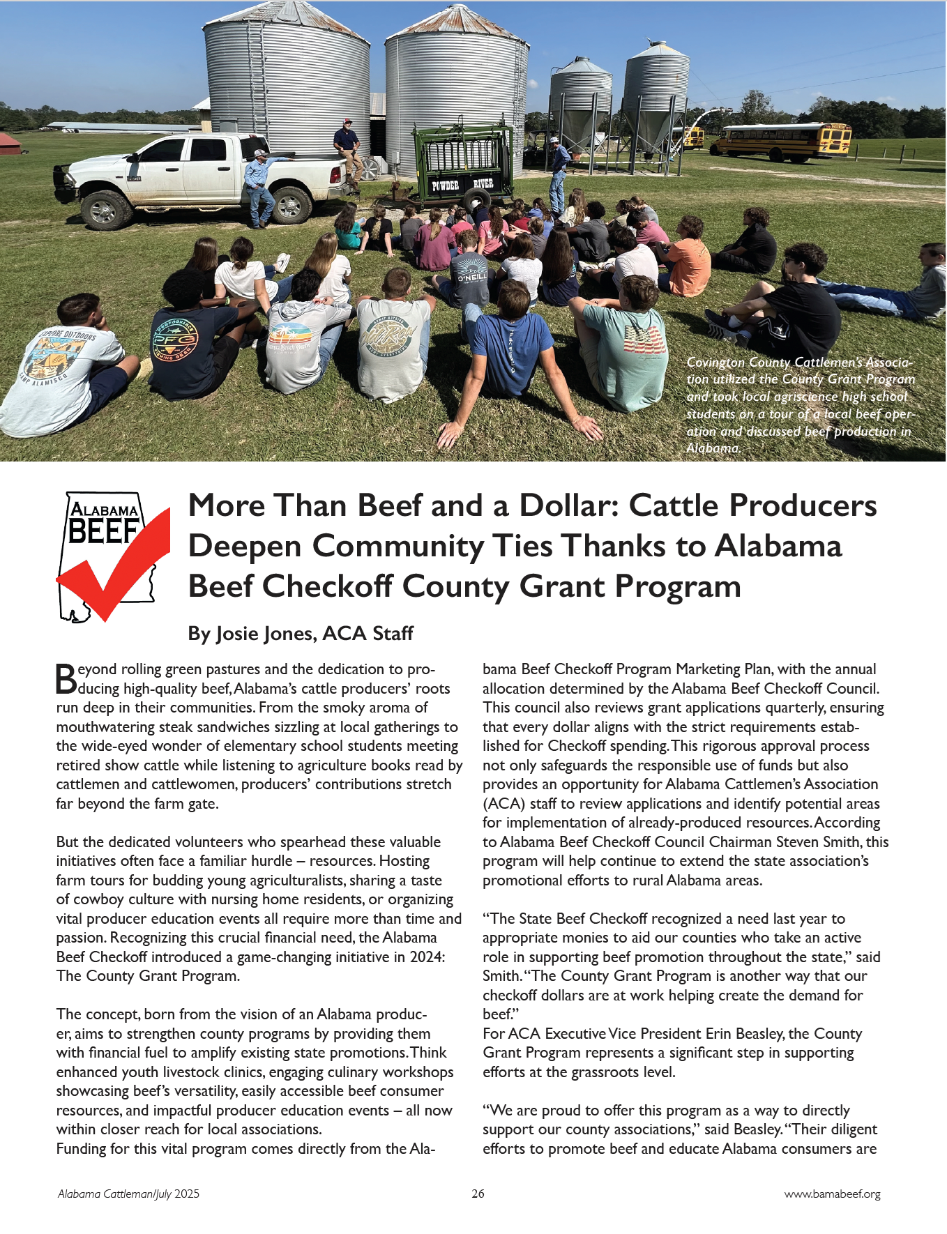 Checkoff Program 2025 Alabama Beef Checkoff Survey