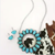 Turquoise Saddle Circle Necklace and Earring Set