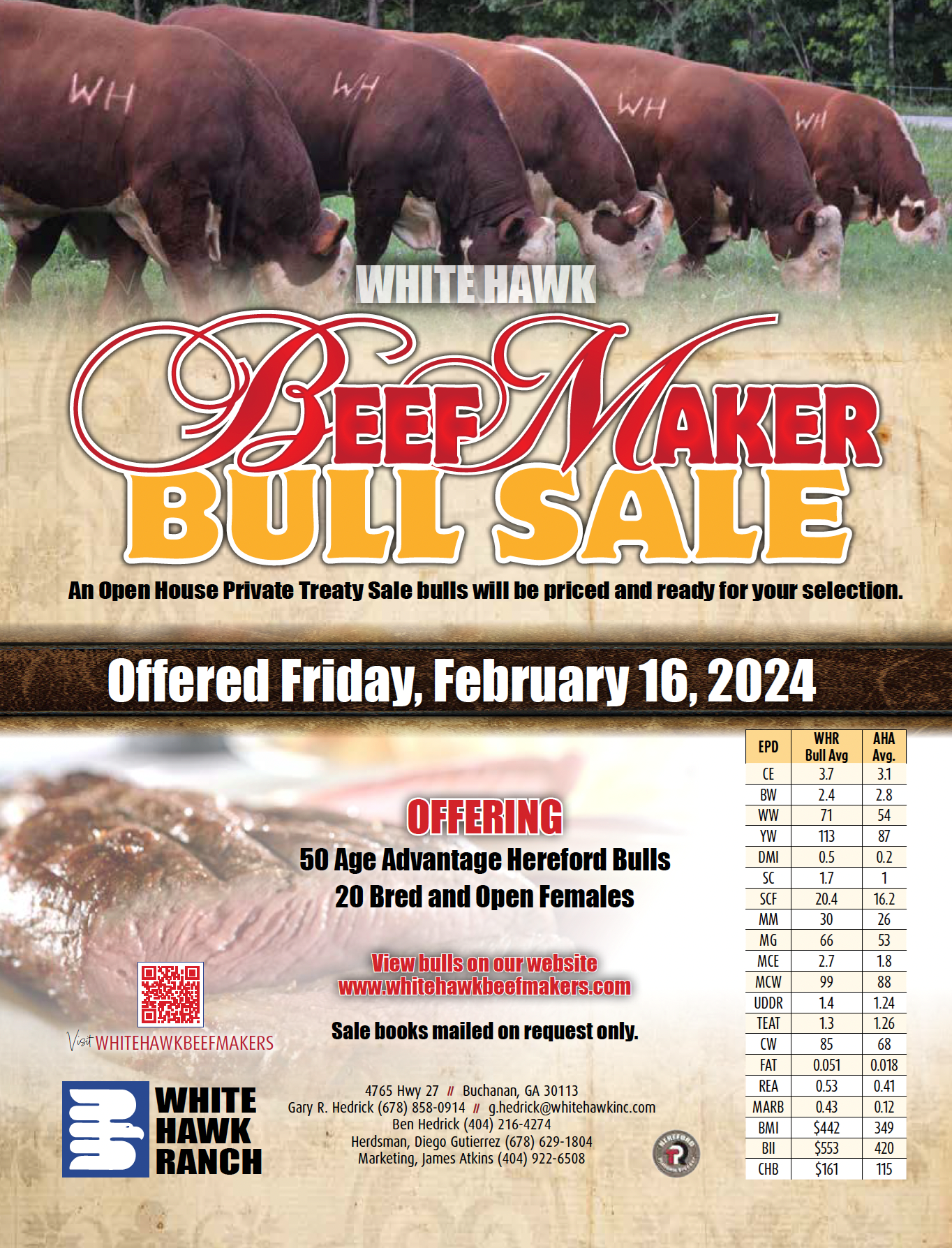 Whitehawk Ranch Logo White Hawk Ranch/Barnes Herefords Bull & Female Sale