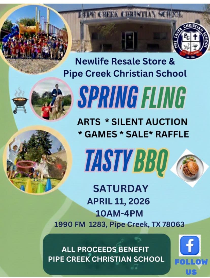 Spring Fling at Newlife Resale Store & Pipe Creek Christian School