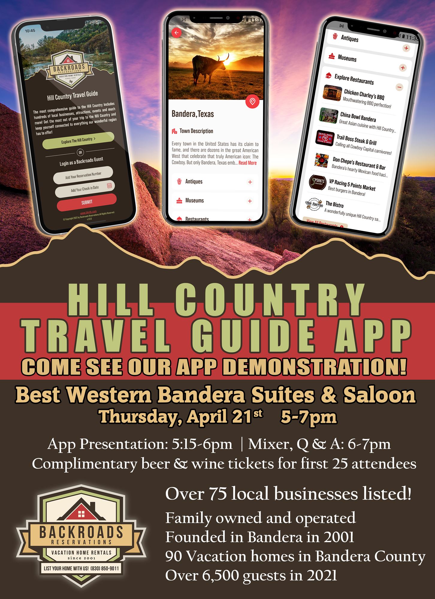 hill country travel app