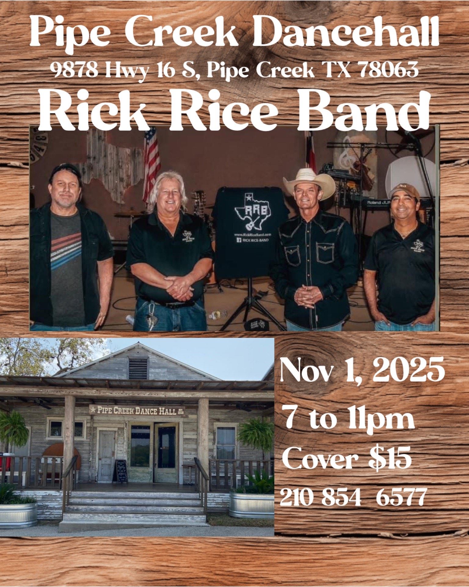 Rick Rice Band Live at the Pipe Creek Dancehall