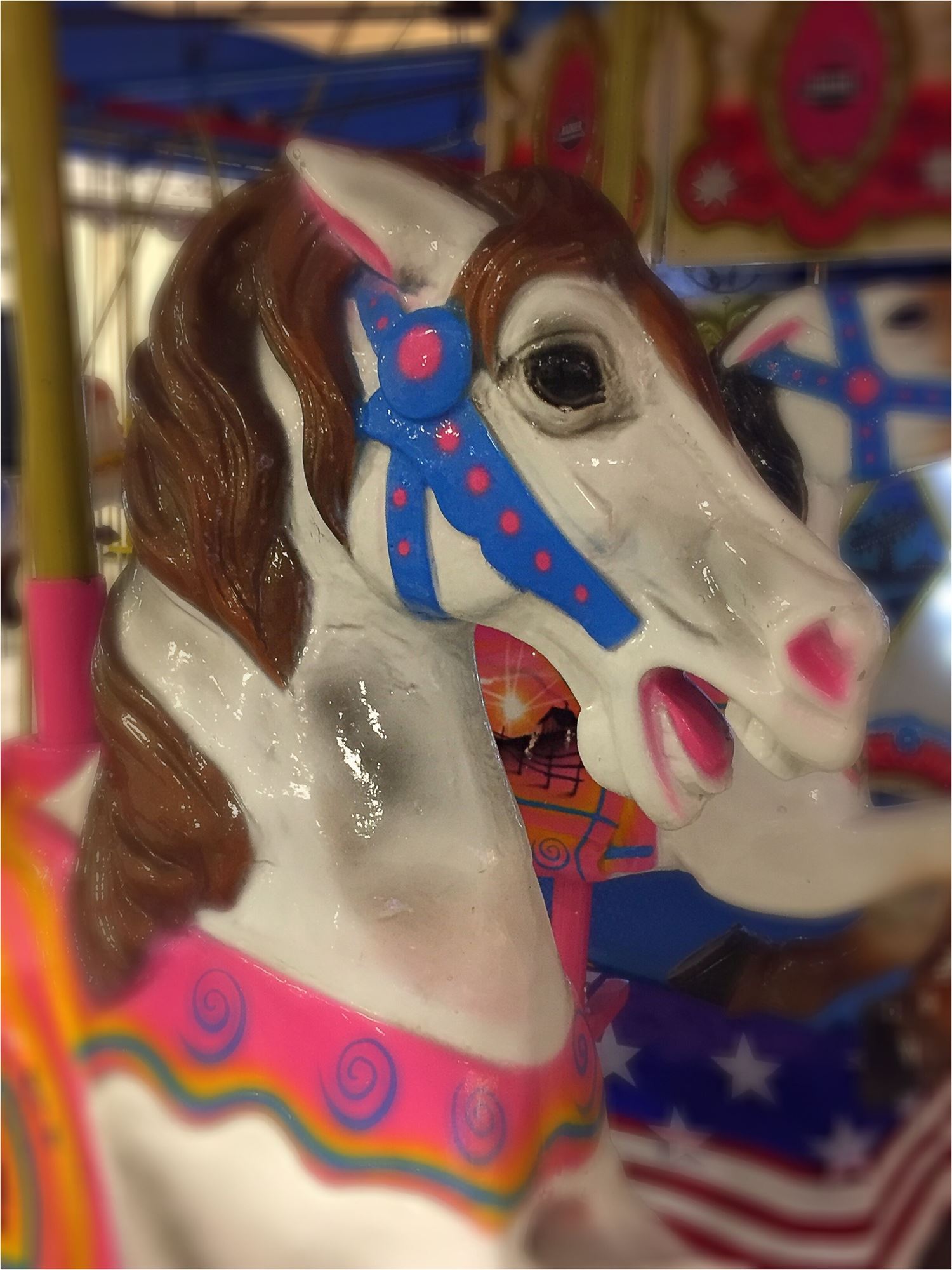 Close up carousel horse head