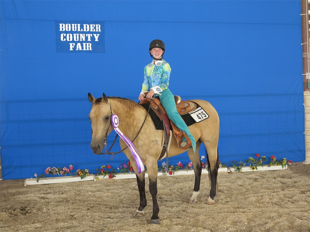 Ava and horse Buttermilk at 2018 Fair