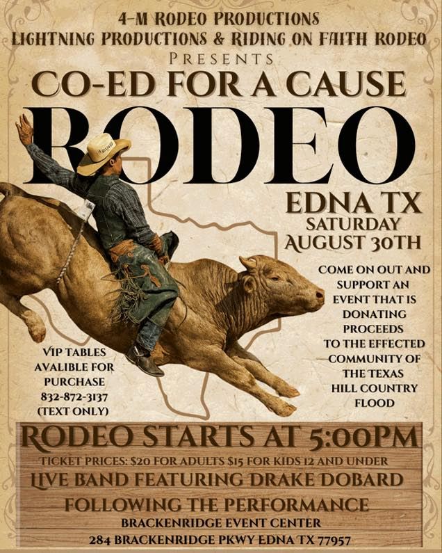 Co-ed for a Cause Rodeo Fundraiser for Texas Flood Victims!