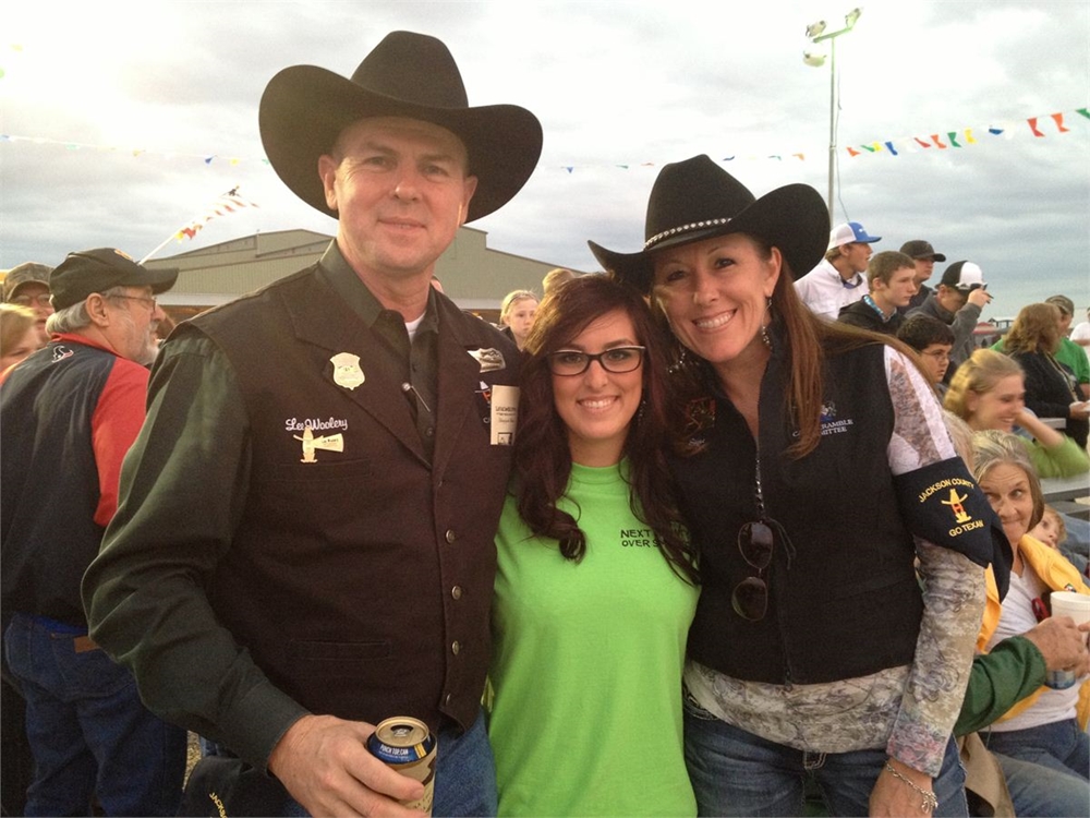 Lauree Pearson (2 time HLSR Scholarship Recipient) and 2 HLSR Representatives who attended the Texana Chili Spill!