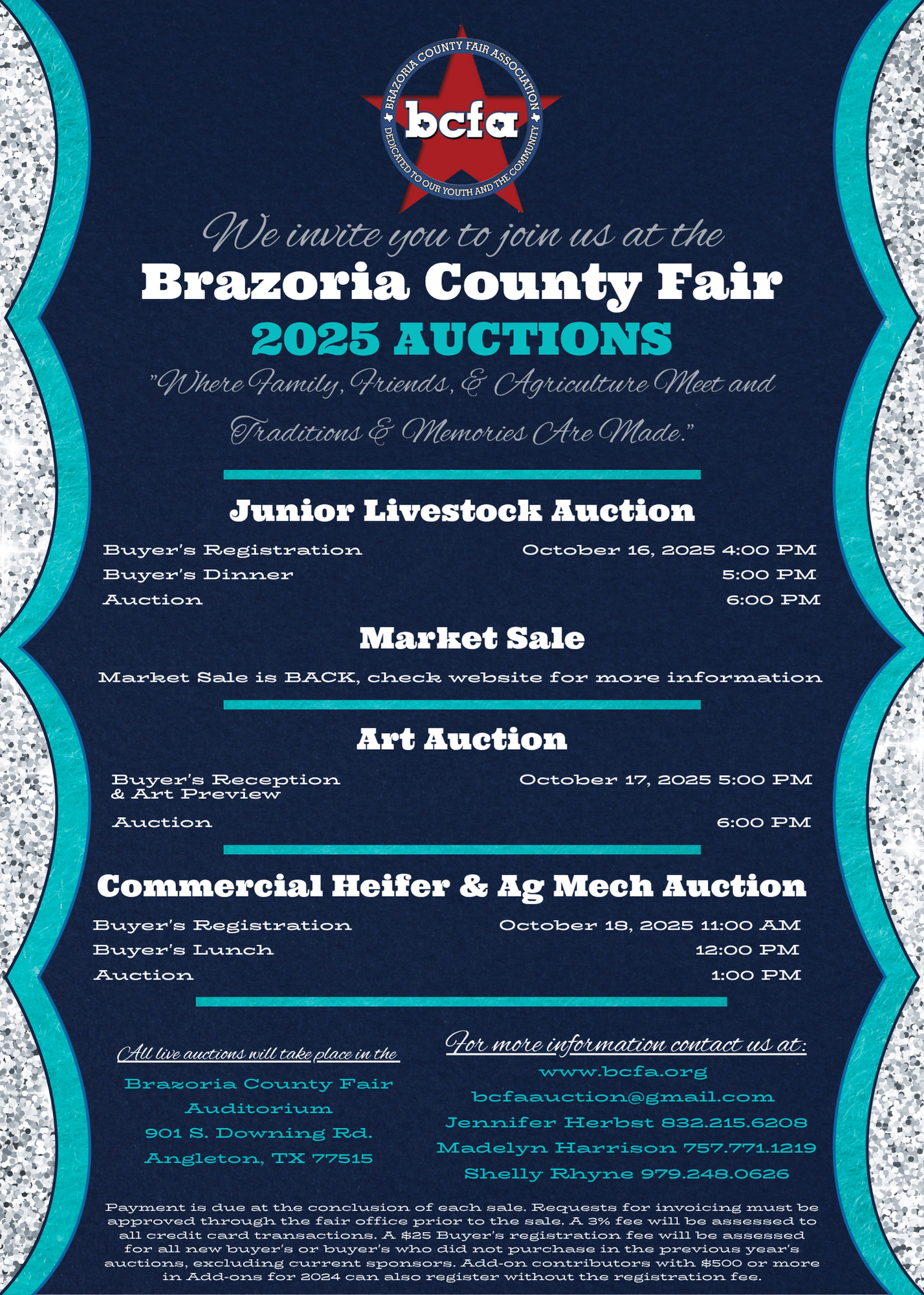 Commercial Heifer & Ag Mechanics Auction flyer