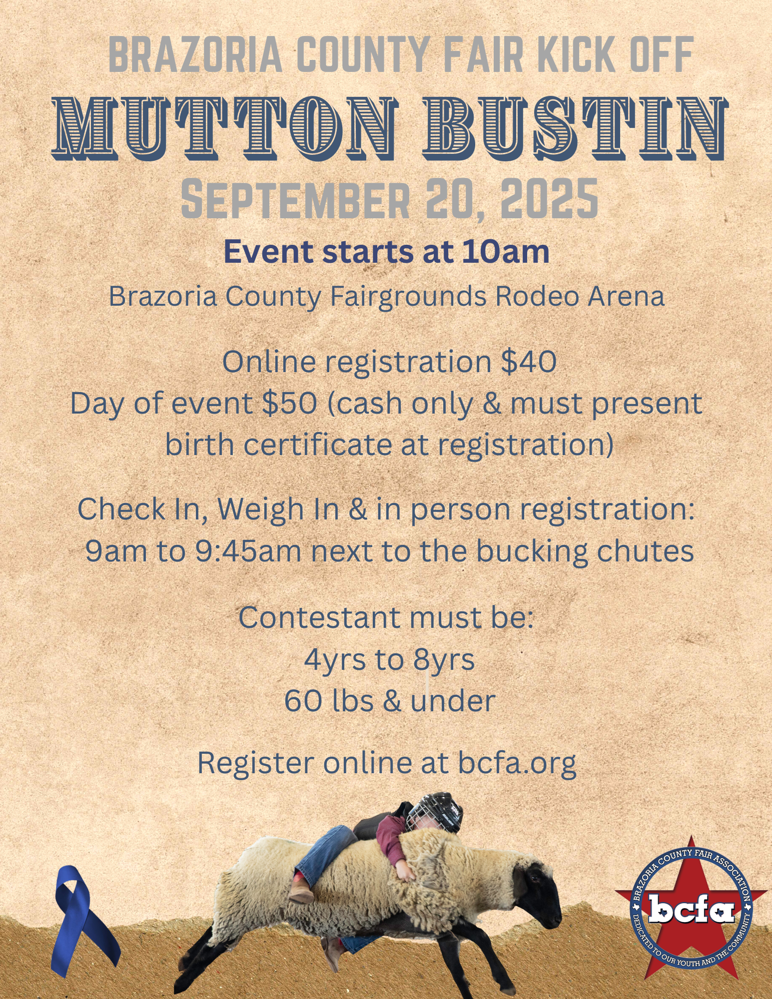 Lil Wrangler Mutton Bustin' flyer