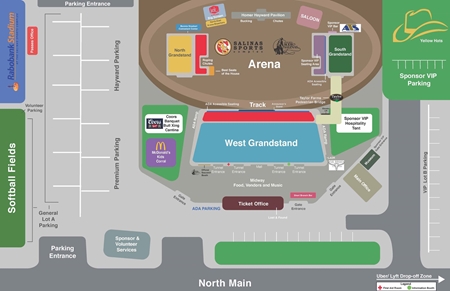 Map Of The Rabobank Stadium Salinas Salinas Regional Soccer Complex