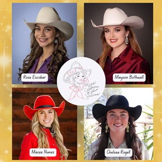 FOUR CONTESTANTS TO COMPETE FOR MISS CALIFORNIA RODEO SALINAS TITLE