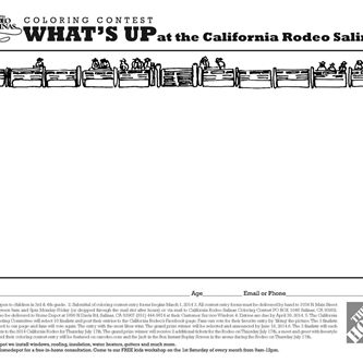 California Rodeo Salinas Coloring Contest opens March 1, 2014