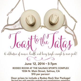 TOAST TO THE TATAS ON JUNE 12TH TO SUPPORT TOUGH ENOUGH TO WEAR PINK 