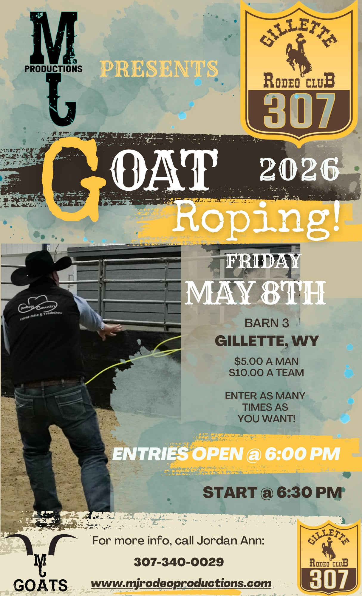Local Goat Roping Flyers 2026 Gillette High School Rodeo