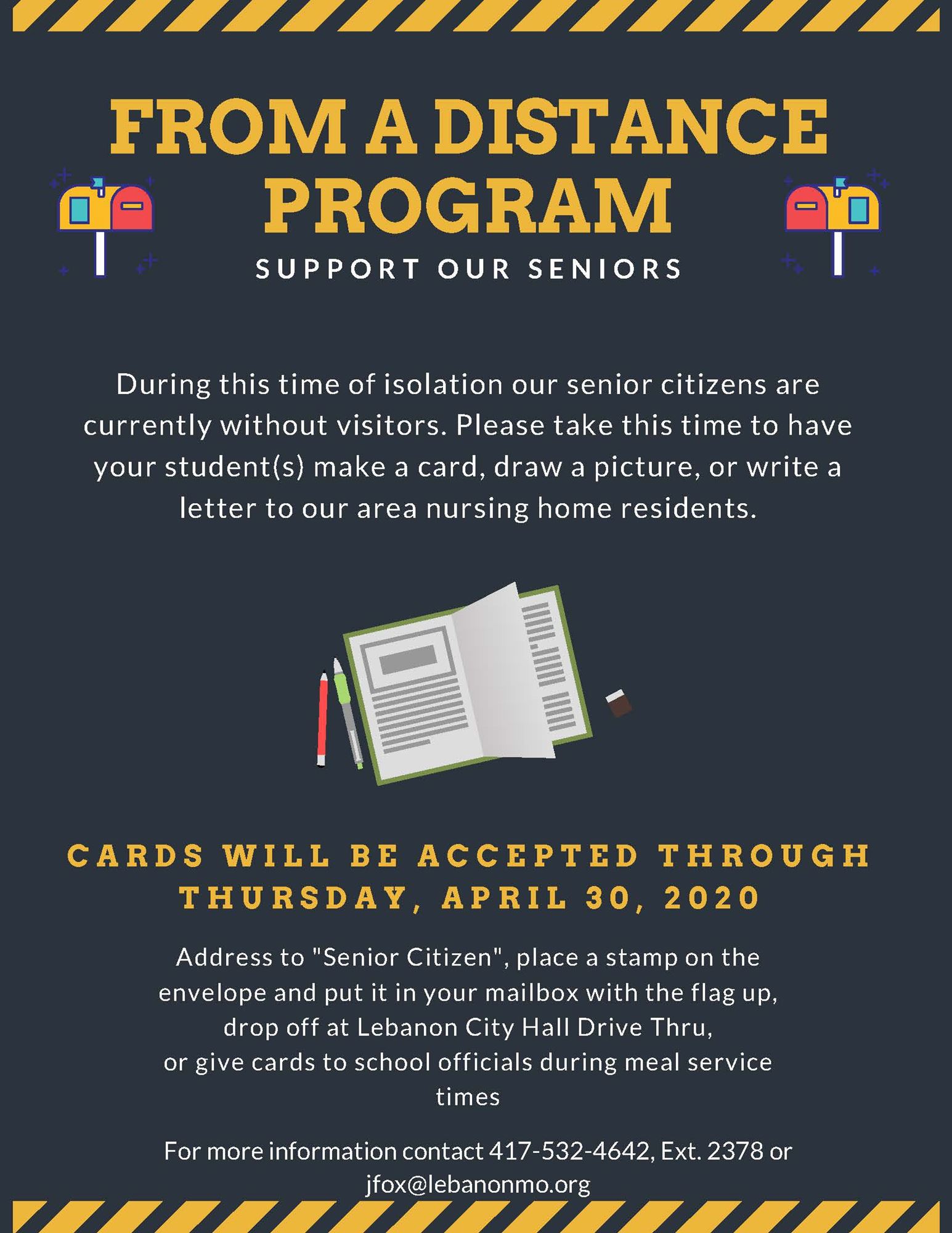 From A Distance Program- Supporting Our Senior Citizens