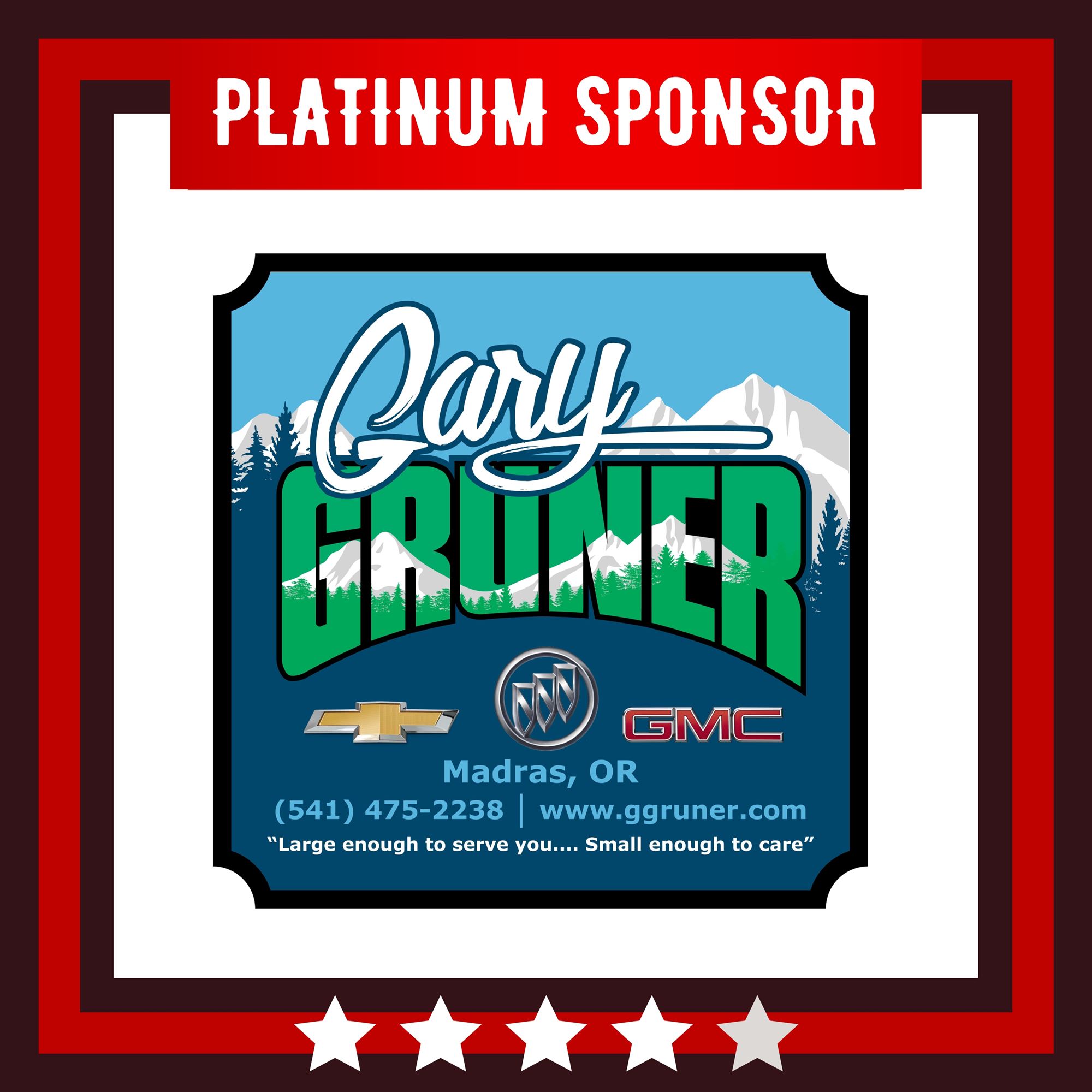 Platinum Sponsor: Gary Gruner Chevrolet/Buick/GMC