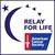 This is the Relay For Life Logo with the words Relay for Life written in purple with a purple moon and purple stars next to it, and blow that is says American Cancer Society.