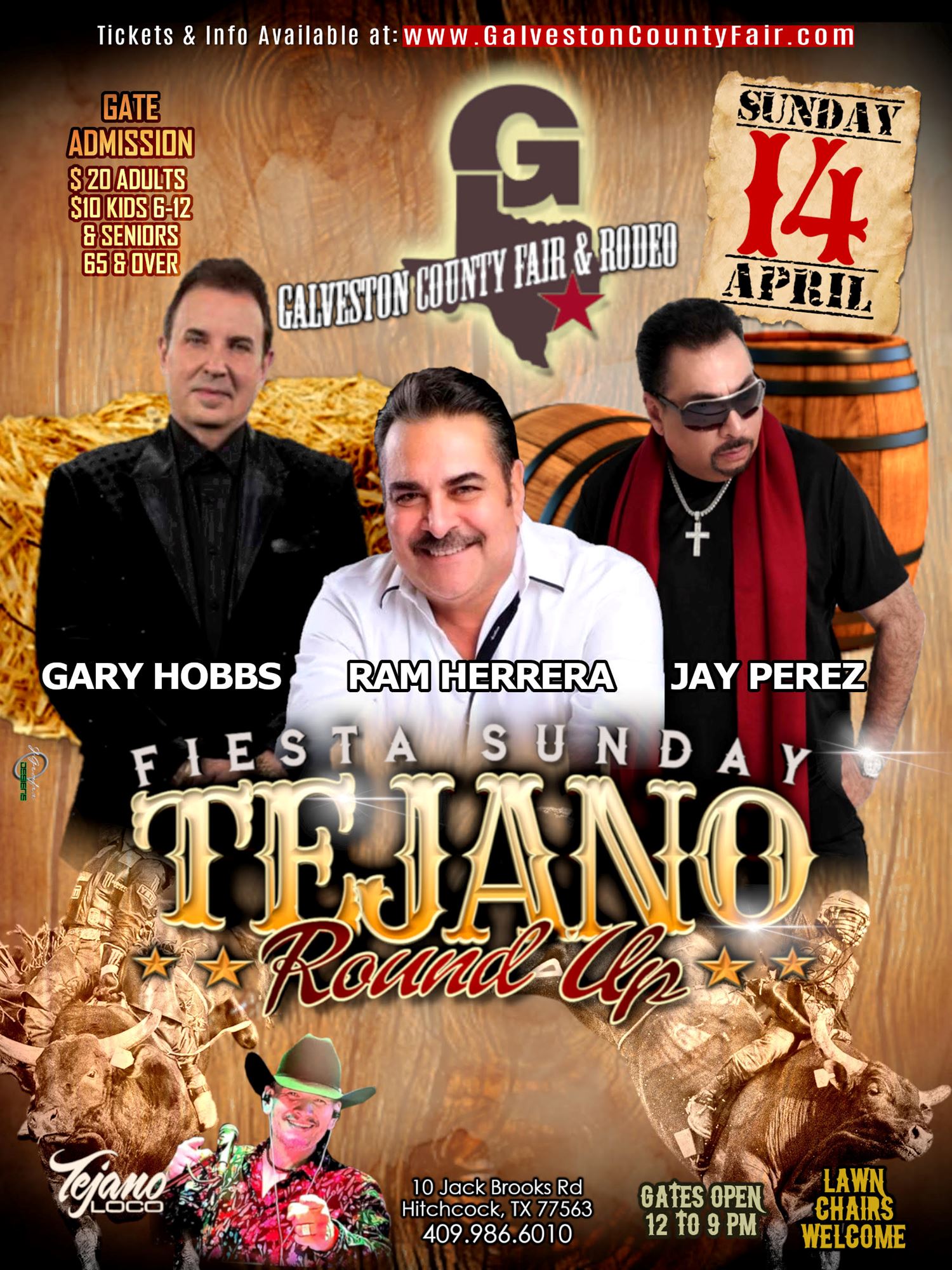 Tejano Round Up Sunday April 14, 2024 Live Music Starting at 1pm