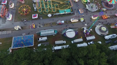 Fairgrounds Drone View