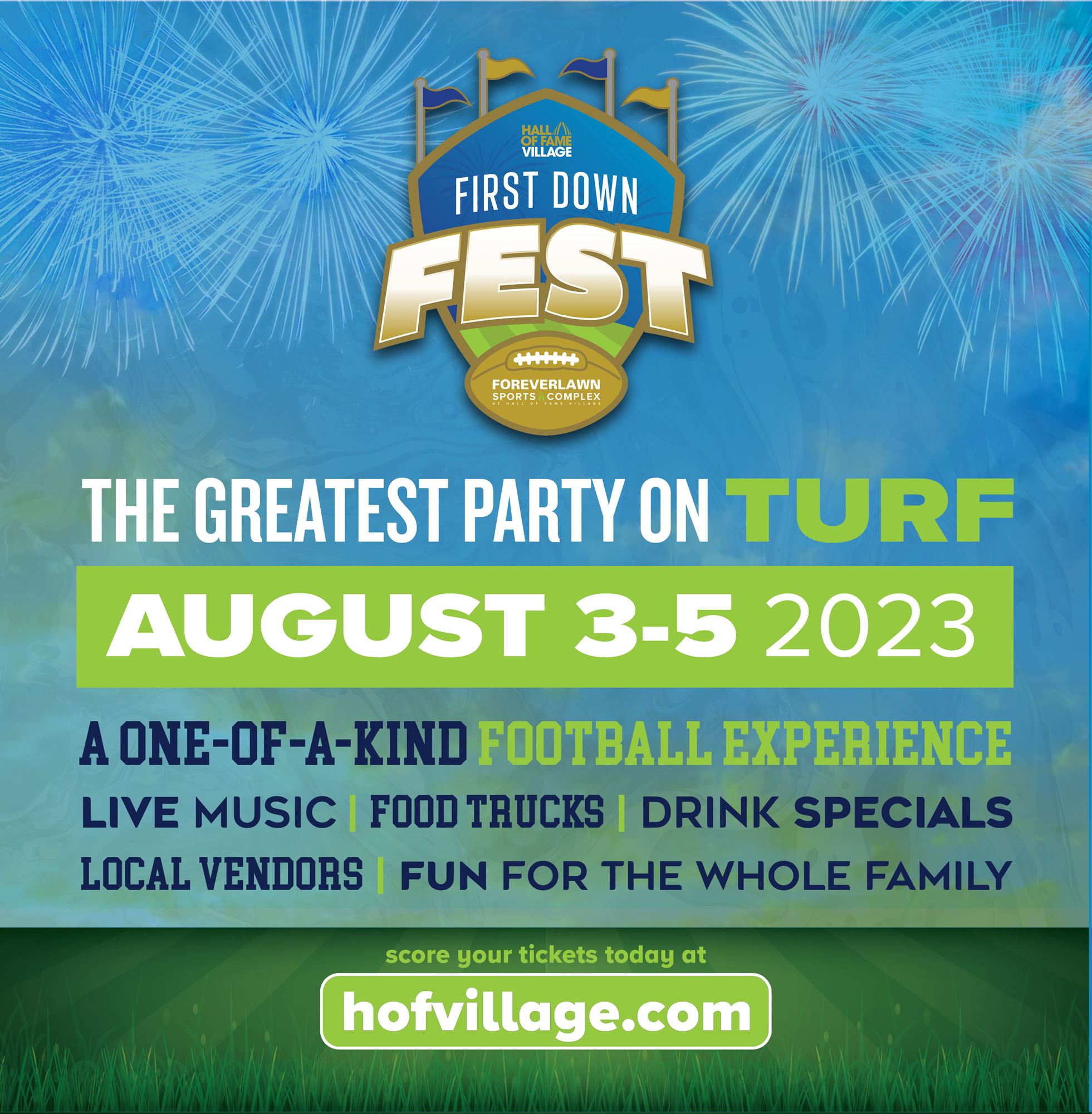 Hall Of Fame Village Unveils Exciting Details For The Upcoming 3-Day Fan Festival And Football Experience, First Down Fest
