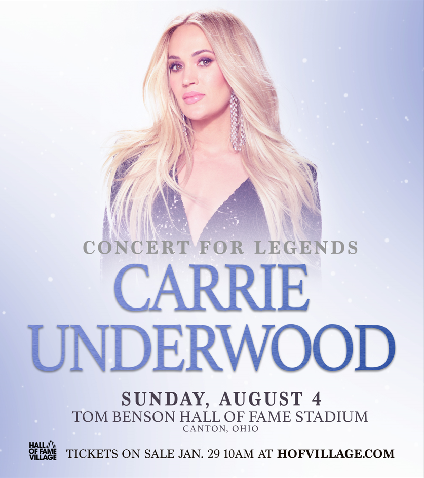 8-Time Grammy Award Winner Carrie Underwood To Headline Concert For Legends At 2024 Enshrinement Week
