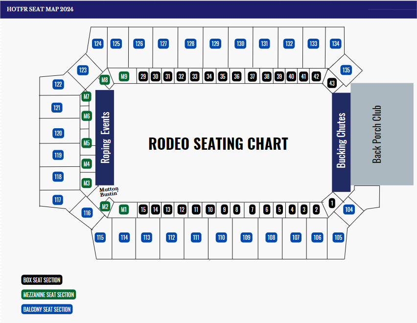 Budweiser Event Center Rodeo Seating Chart Venue Map Jackson Hole