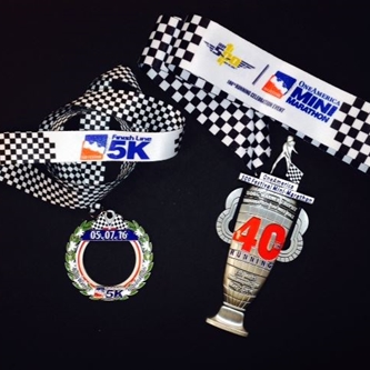 2016 OneAmerica 500 Festival Mini-Marathon & Finish Line 500 Festival 5K medals revealed