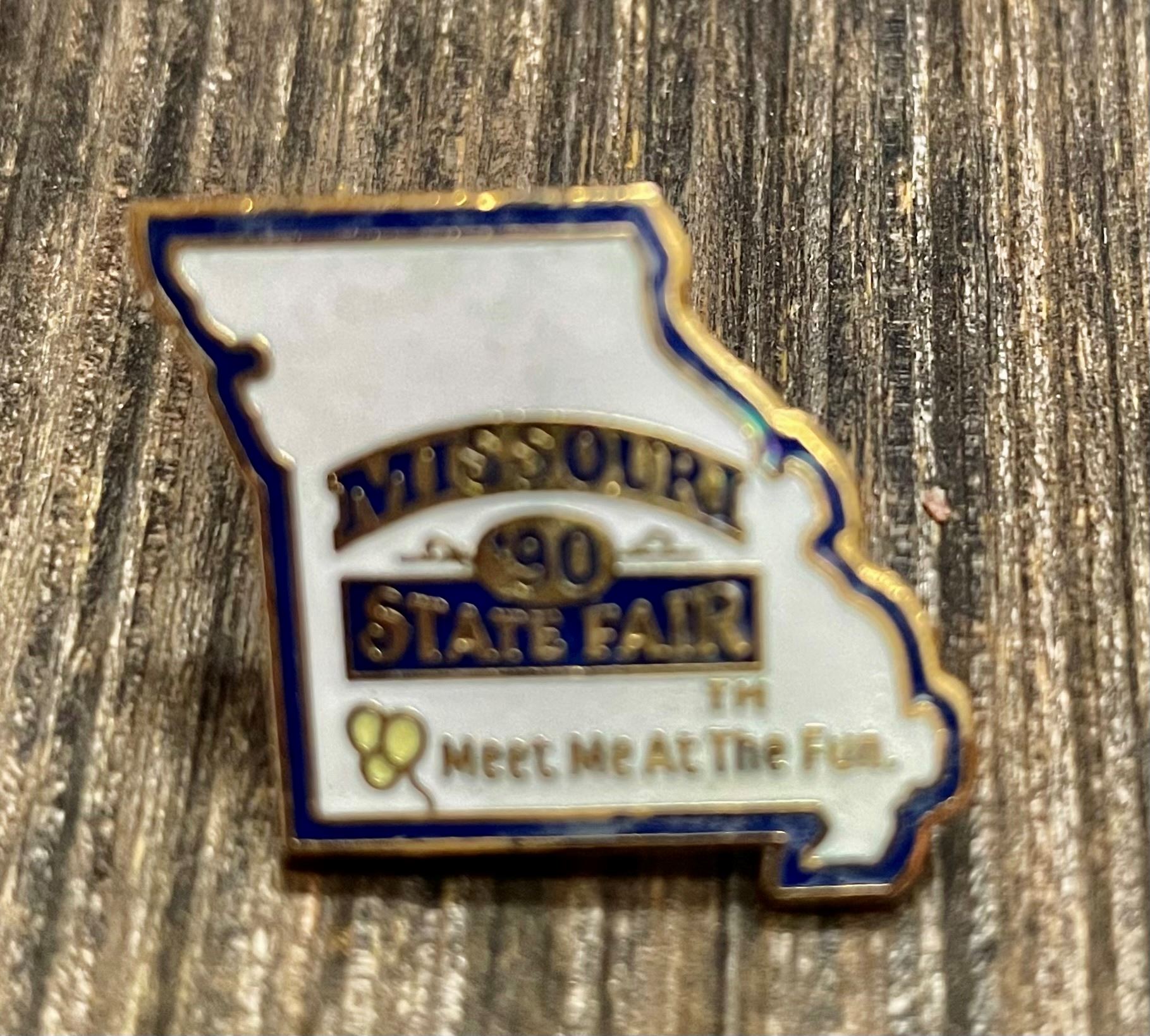 Vintage 1992 90th Missouri State Fair Collectible Souvenir Lapel Pin