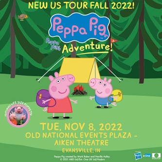 Hooray! Peppa Pig Live! Peppa Pig’s Adventure  Will Visit Old National Events Plaza on November 8