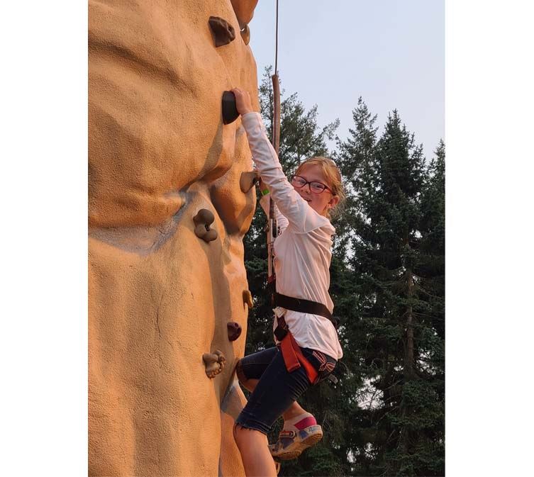 Rock Wall Climber - photo from Diane Calvert Schlimme (2021)