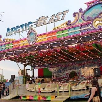 CARNIVAL Iron On Patch Games Rides Fun 