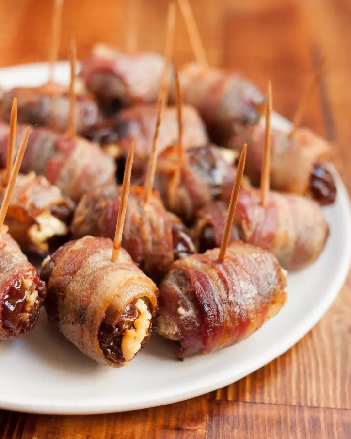 Bacon Wrapped Blue Cheese Dates