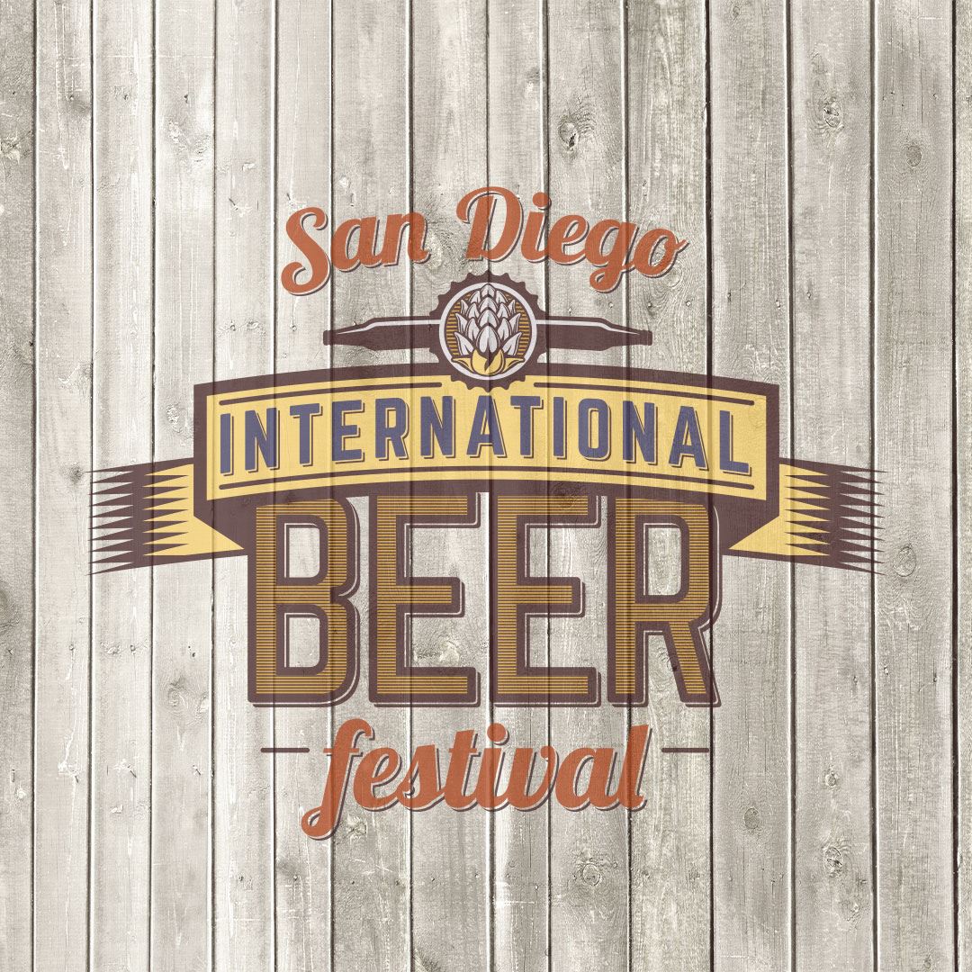 San Diego International Beer Festival logo on wood background