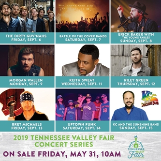Tennessee Valley Fair Announces Concert Series