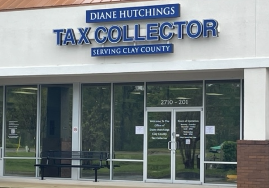 Store front of Tax Collectors office,