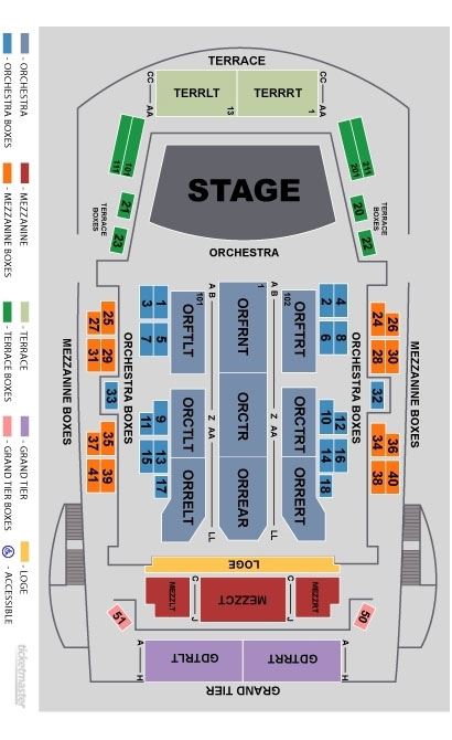 Times Union Theater Seating Chart