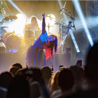 Evanescence headlined the first concert Sunday at the UPMC Events Center on the Moon Township campus of Robert Morris University [Jason L. Nelson/For The Times] 